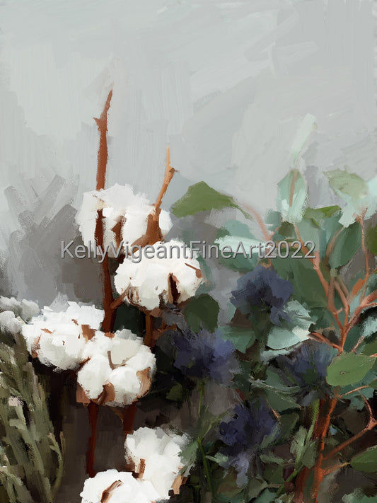 Cotton and flowers
